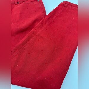 Rock & Republic N2 Women’s Red Skinny Jeans Size 18W New Classic Stretch